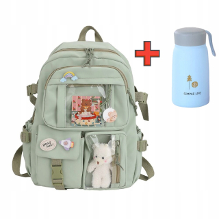 Školská taška Batoh Cartoon Pixel Green